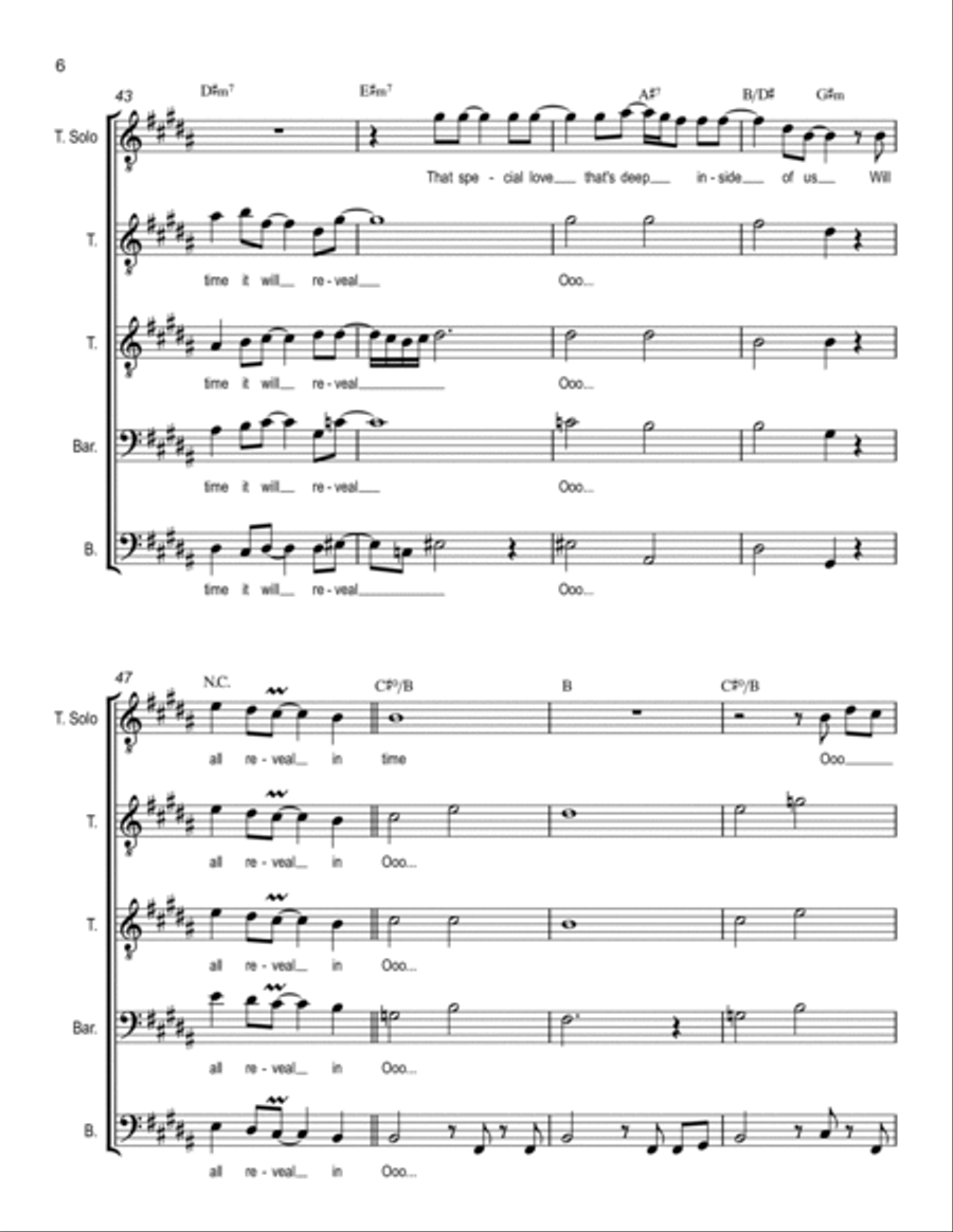 Time Will Reveal Voice Solo scores gallery preview page 6