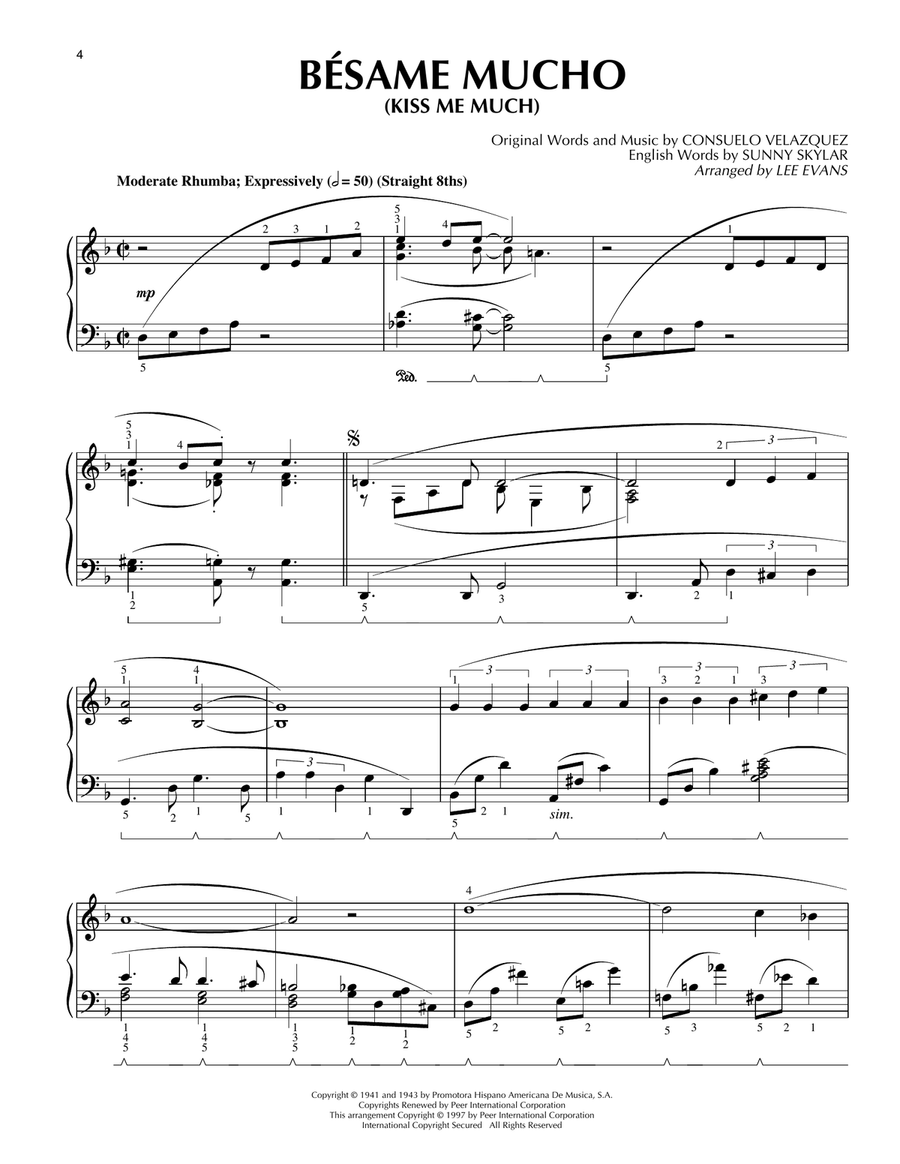Bésame Mucho (Kiss Me Much) Piano Solo scores gallery preview page 1