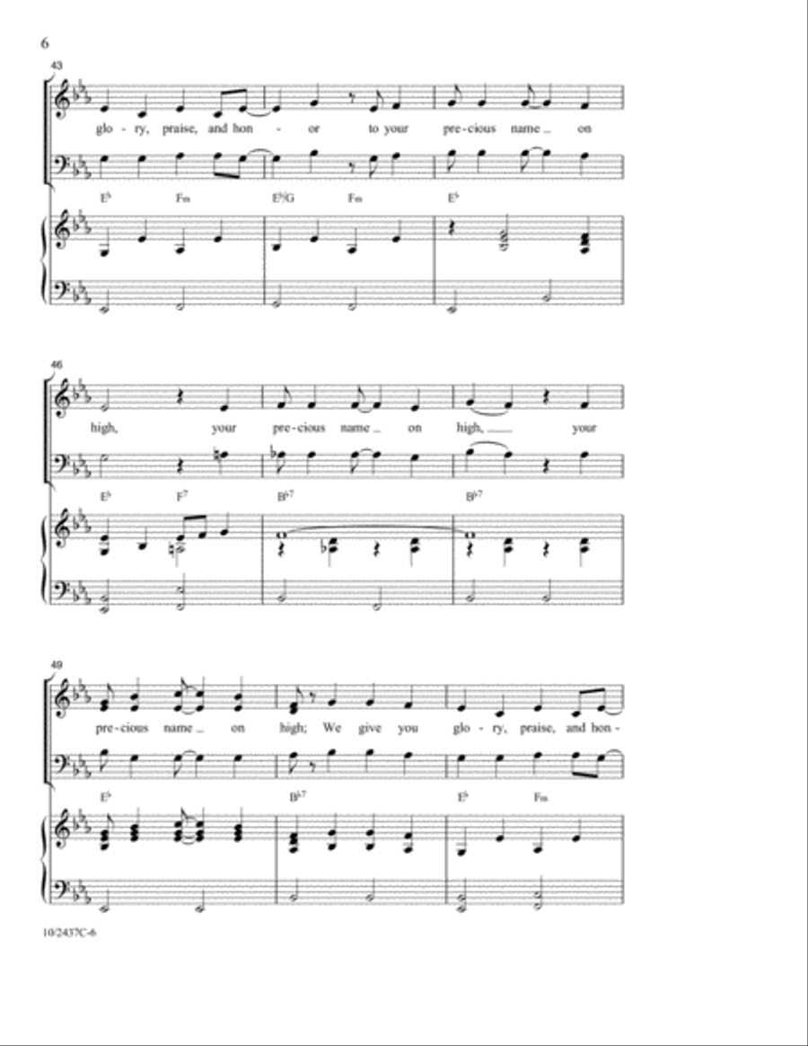 Glory, Praise and Honor Glory, Praise and Honor 4-Part scores gallery preview page 5