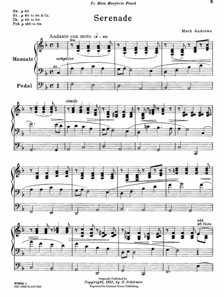 Serenade for the organ