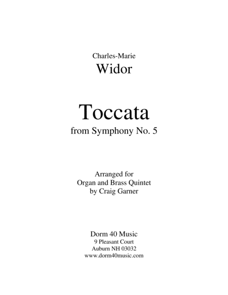 Toccata, from Symphony No. 5 (for Organ and Brass Quintet) image number null