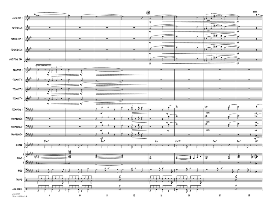 Slow Hot Wind (Lujon) - Conductor Score (Full Score) Jazz Ensemble scores gallery preview page 3
