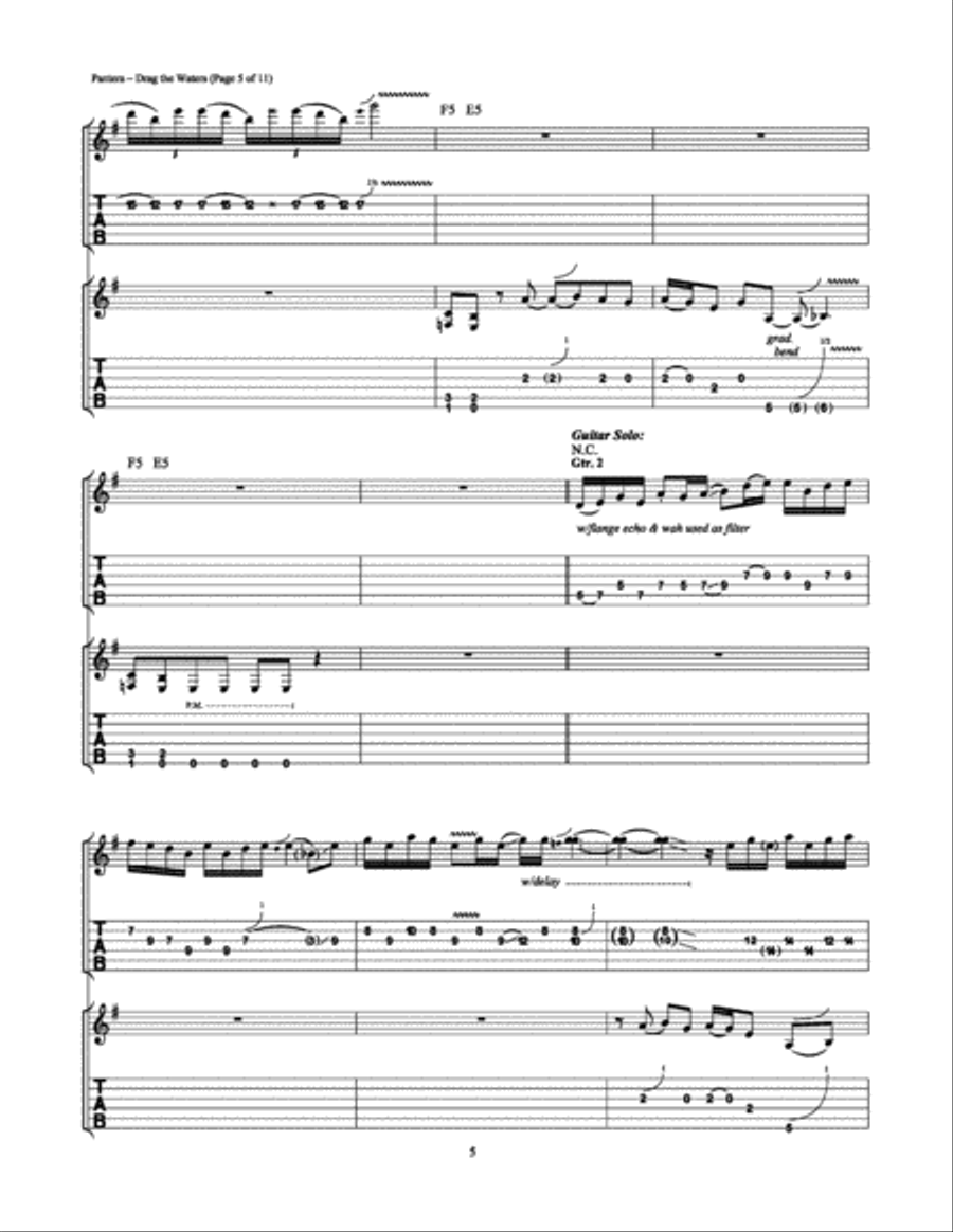 Drag the Waters Electric Guitar scores gallery preview page 5