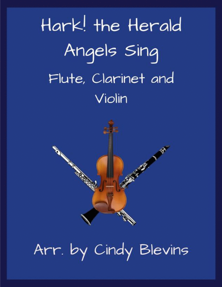 Hark! the Herald Angels Sing, Flute, Clarinet and Violin Clarinet scores gallery preview page 1