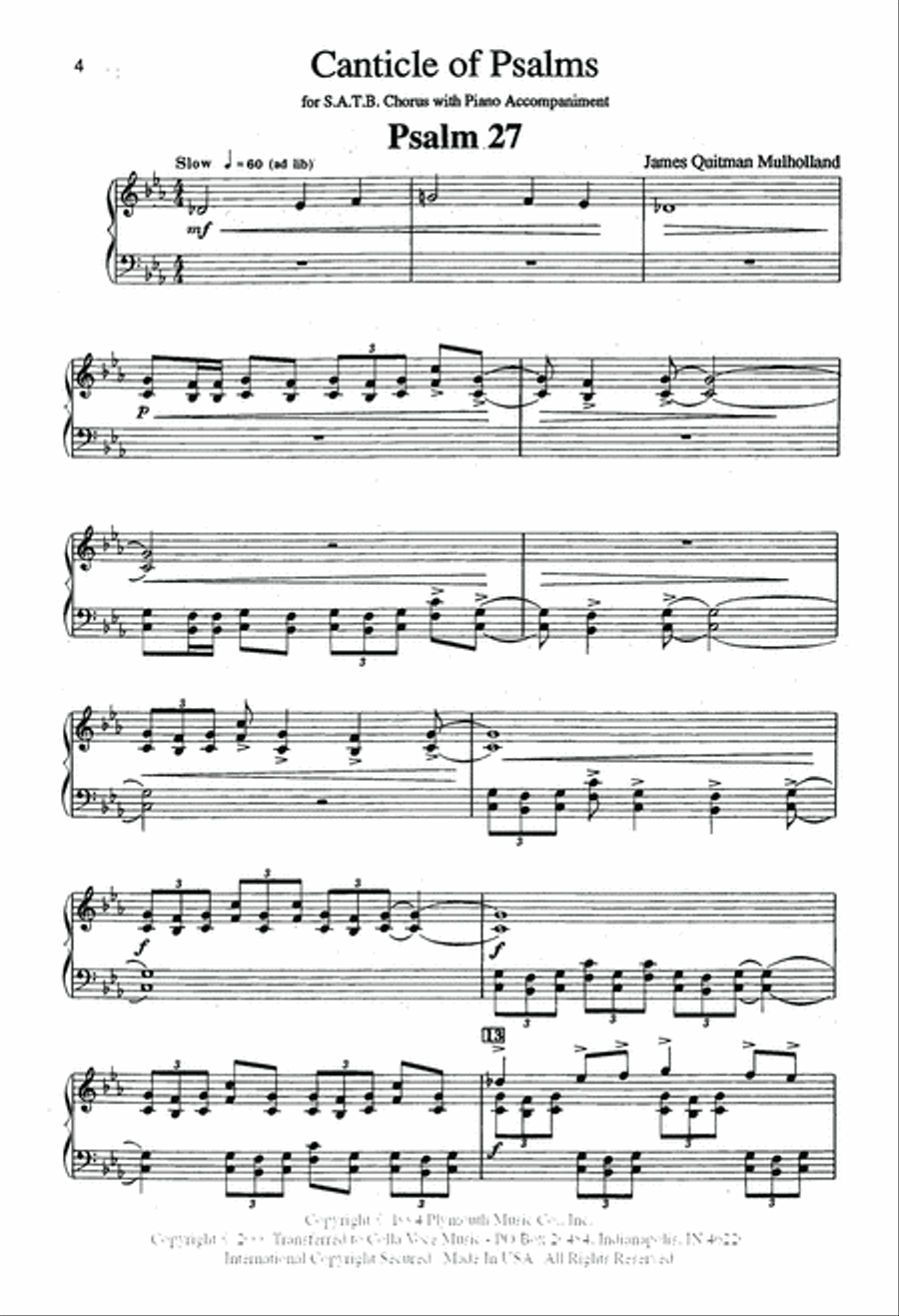 Canticle Of Psalms Canticle Of Psalms 4-Part scores gallery preview page 2