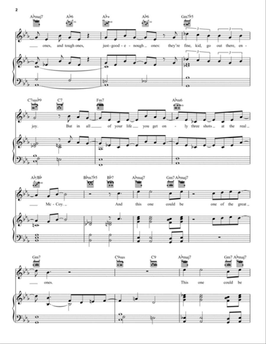 One Of The Great Ones Piano, Vocal, Guitar scores gallery preview page 2
