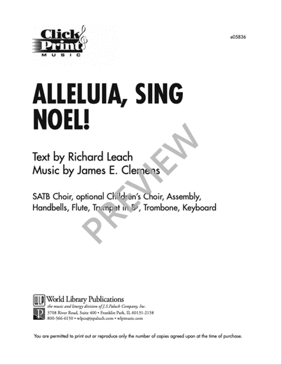 Alleluia, Sing Noel! 4-Part scores gallery preview page 12