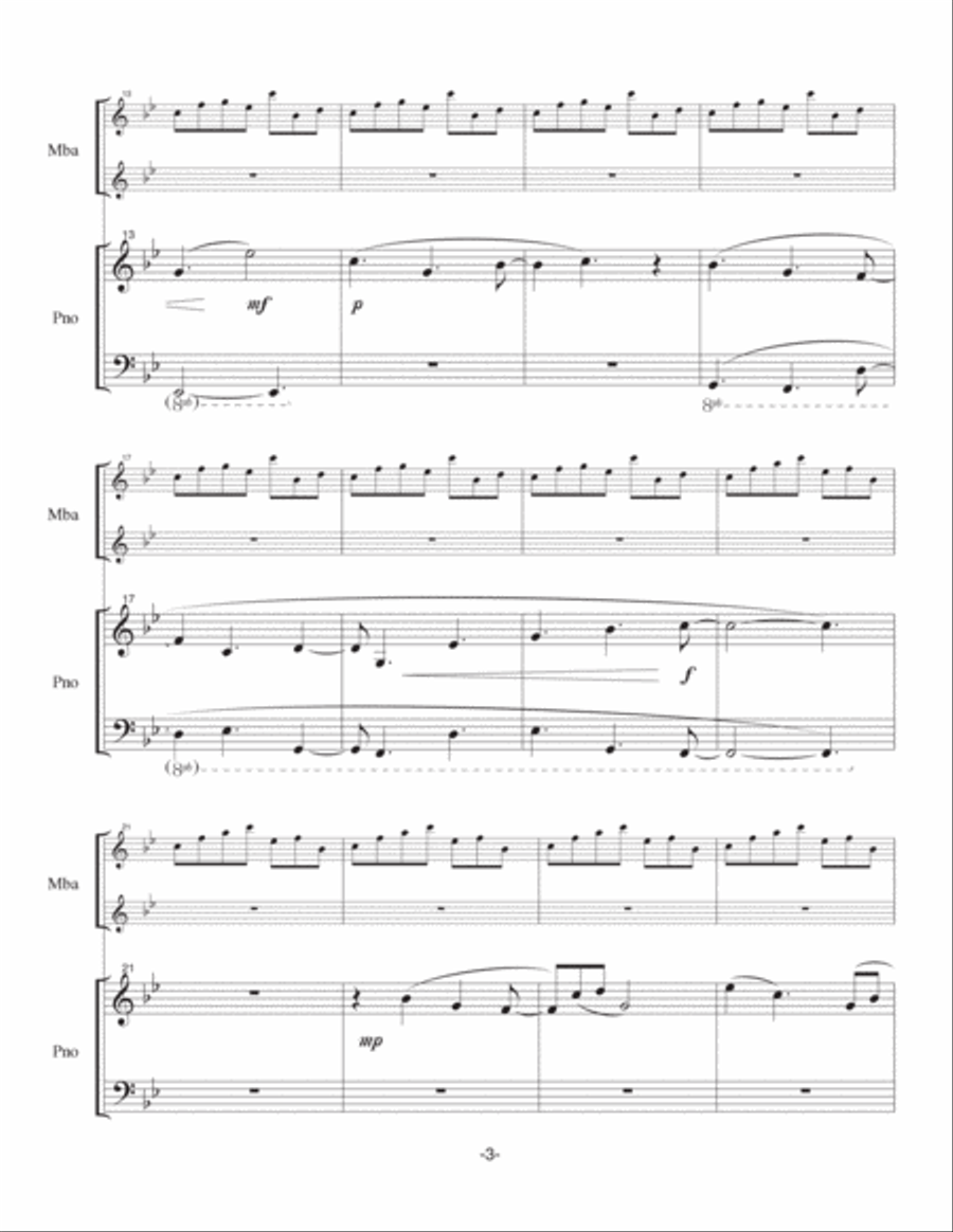Duo for Marimba and Piano Piano scores gallery preview page 4