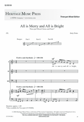 Book cover for All is Merry and All is Bright
