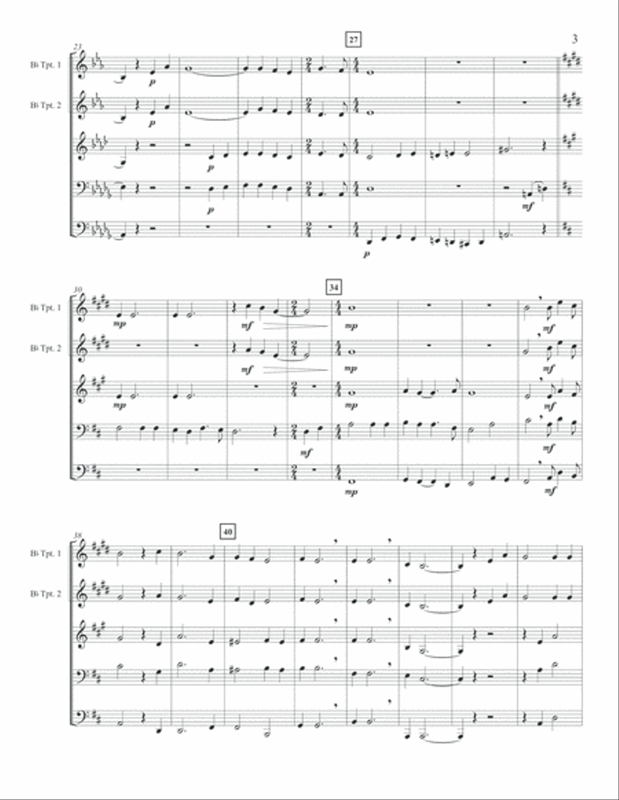 Were You There? Brass Quintet Brass Quintet scores gallery preview page 3