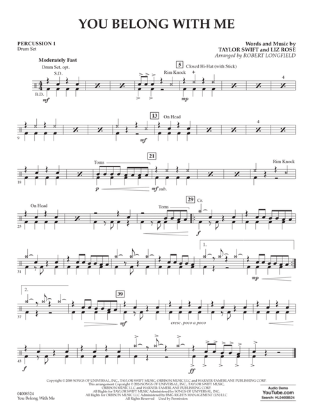 You Belong With Me (arr. Robert Longfield) - Percussion 1