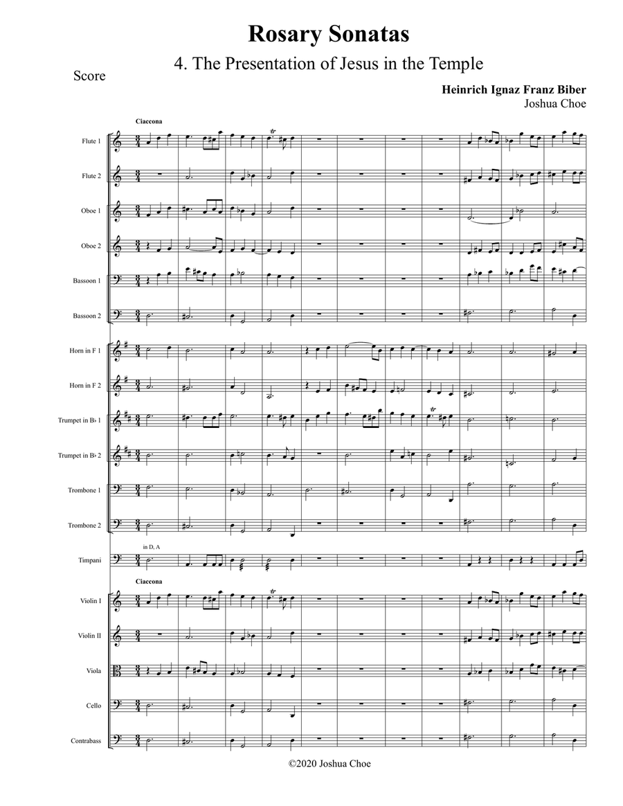 Rosary Sonatas: The Presentation Full Orchestra scores gallery preview page 1