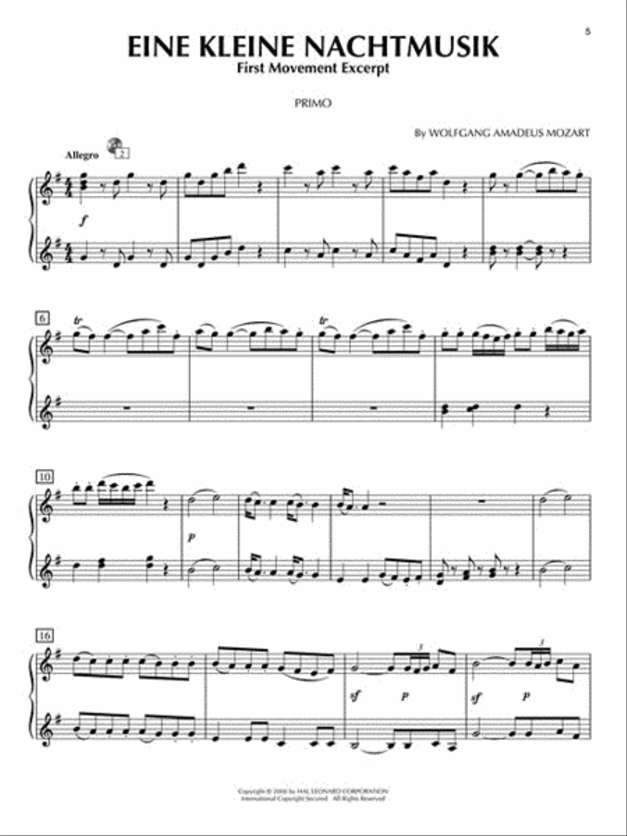 Classical for Two 1 Piano, 4-Hands scores gallery preview page 4