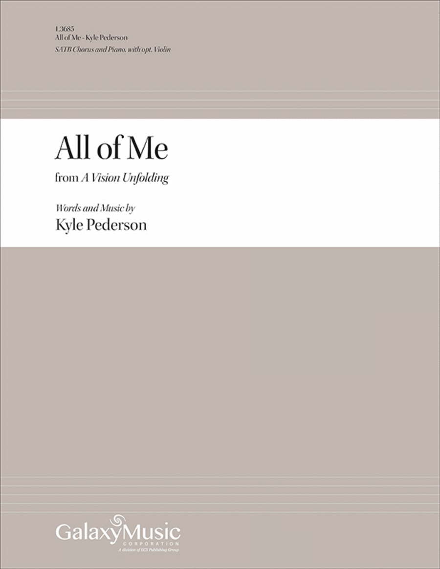 All of Me (Choral Score) All of Me (Choral Score) 4-Part scores gallery preview page 1