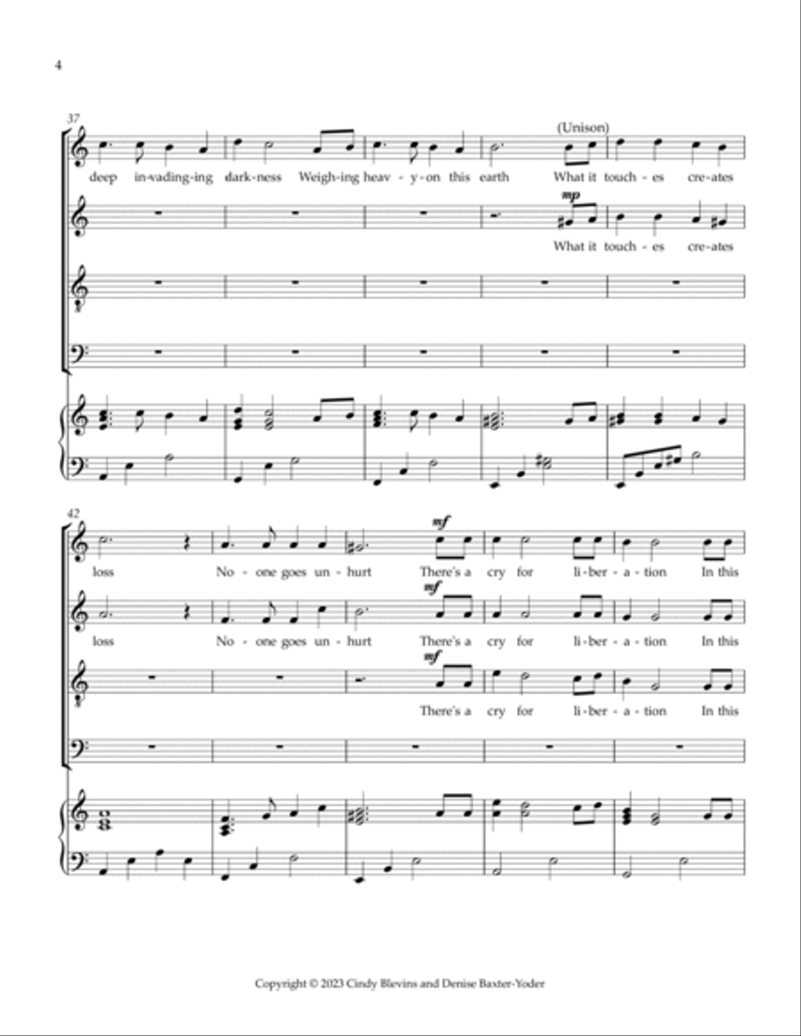 We Wait, original song for SATB 4-Part scores gallery preview page 6