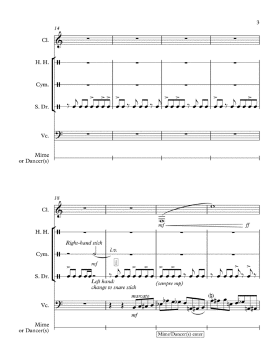 Dance of the Wind-Up Toys Percussion Ensemble scores gallery preview page 3