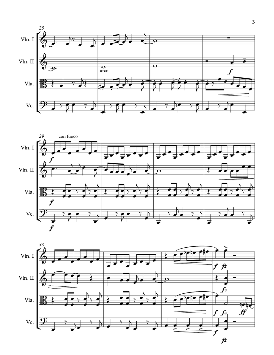 Mas Que Nada Mas Que Nada String Quartet scores gallery preview page 4
