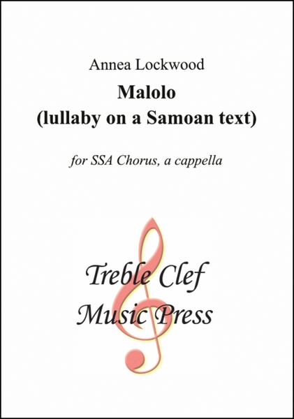 Malolo (lullaby on a Samoan text)