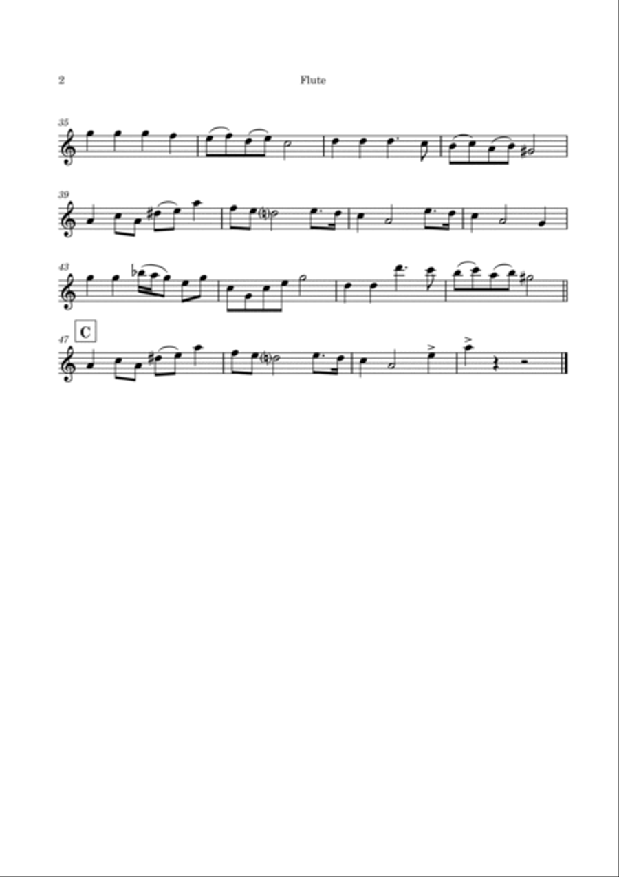 The Munsters Theme Flute scores gallery preview page 5