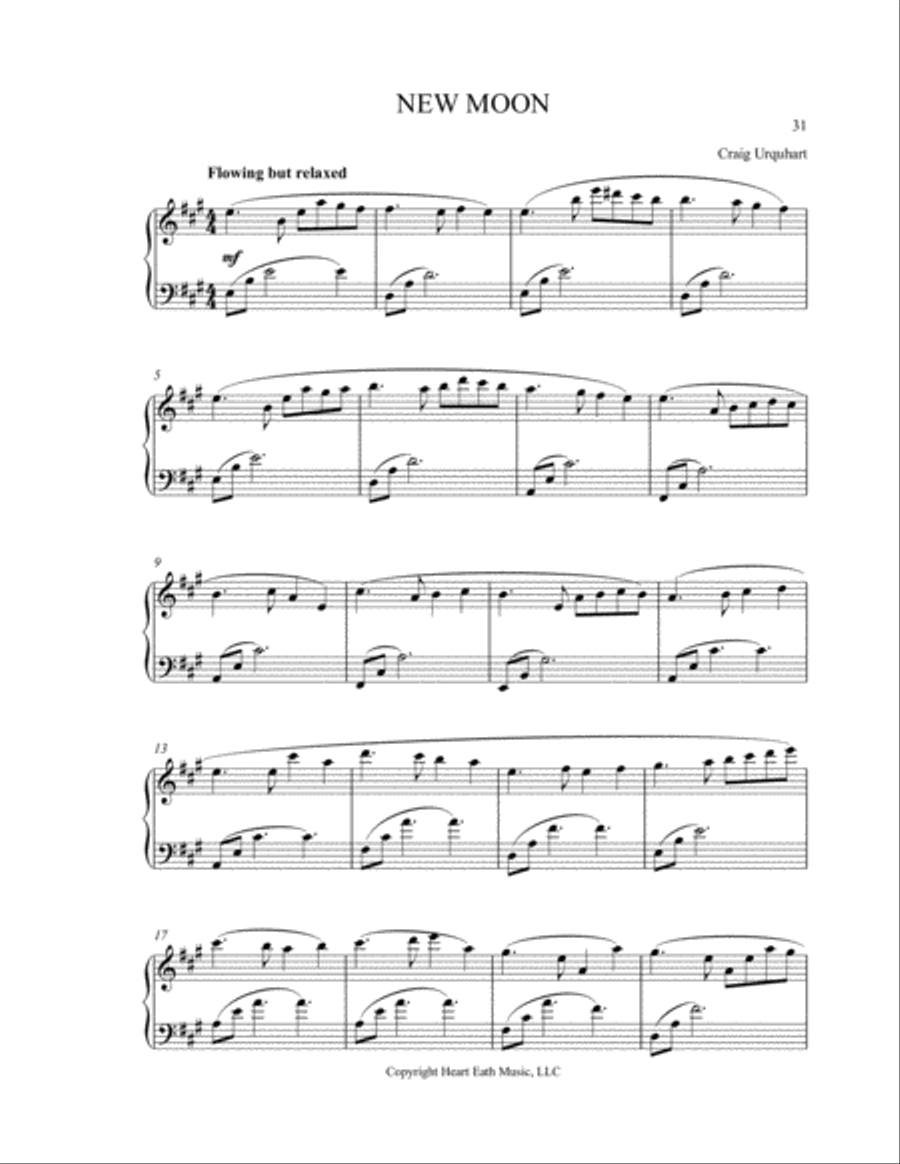 Craig Urquhart - NEW MOON Piano Solo scores gallery preview page 1