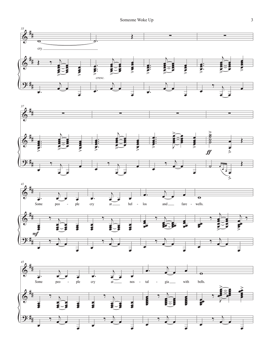 Someone Woke Up Piano, Vocal scores gallery preview page 3