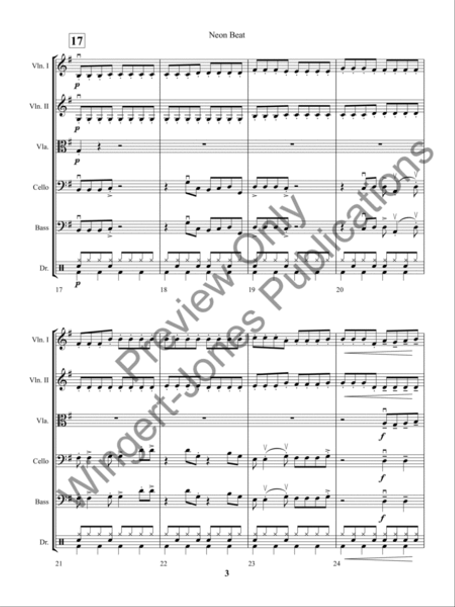Neon Beat String Orchestra scores gallery preview page 6