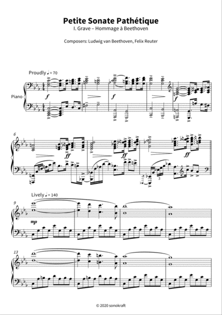 Petite Sonate Pathétique Petite Sonate Pathétique Piano Solo scores gallery preview page 3