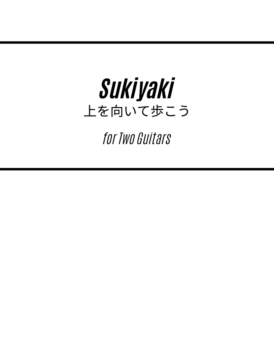 Sukiyaki Sukiyaki Guitar scores gallery preview page 1