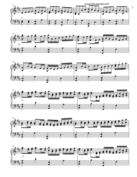 Original Canon in D for Piano Solo, directly from the Score image number null