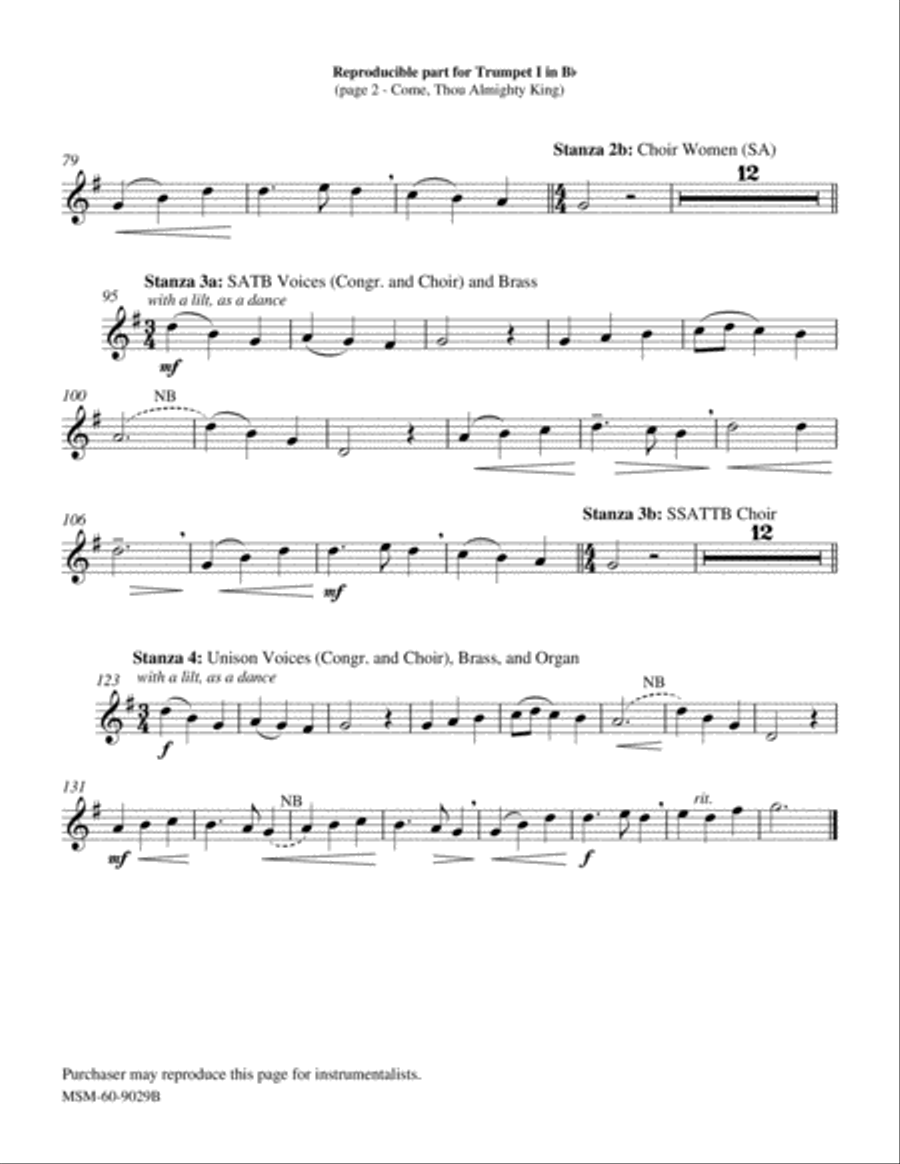 Come, Thou Almighty King Choir scores gallery preview page 2