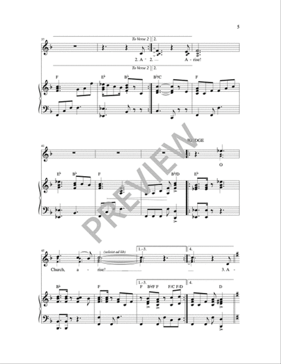 Arise, O Church Arise 3-Part scores gallery preview page 11