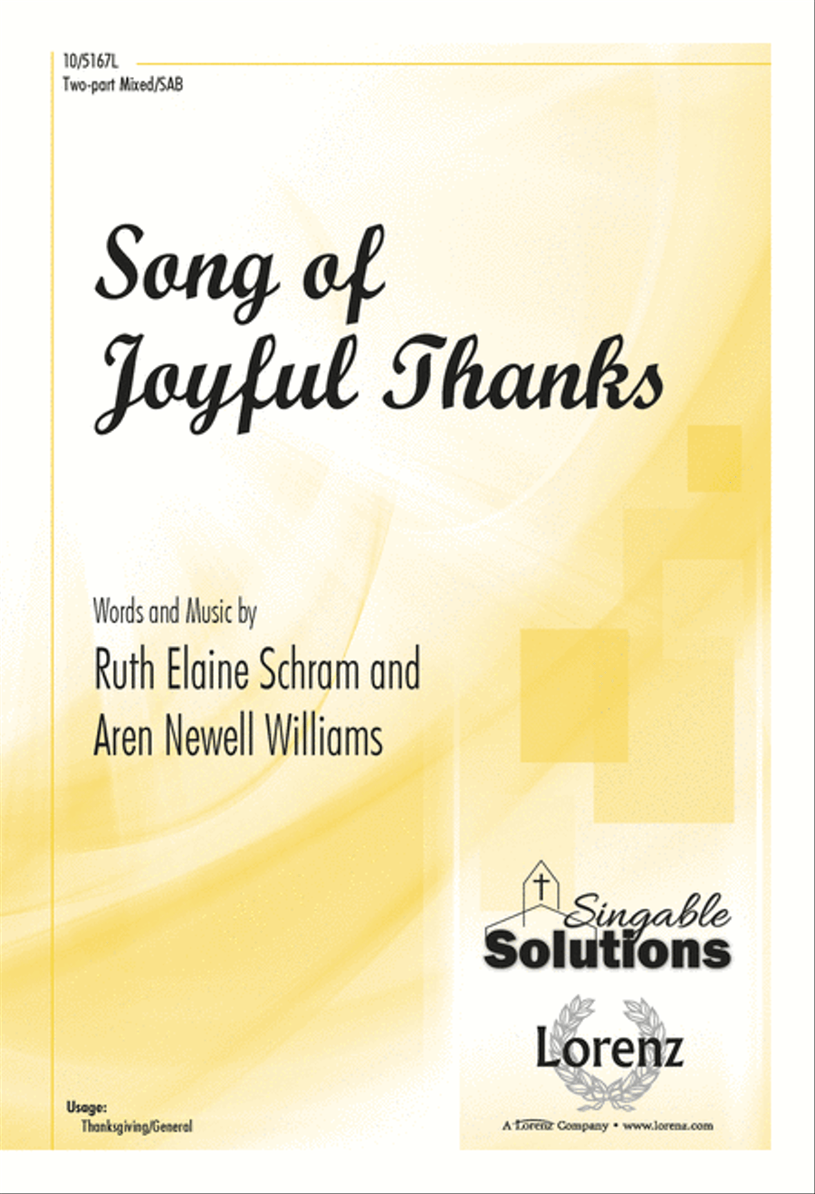 Song of Joyful Thanks 2-Part scores gallery preview page 1