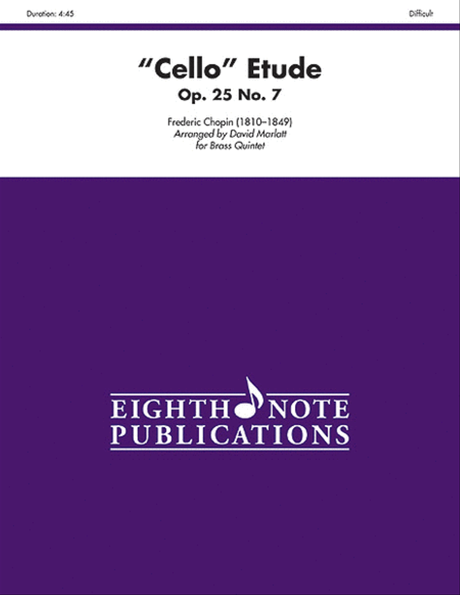 Cello Etude, Op. 25, No. 7 Brass Quintet scores gallery preview page 1