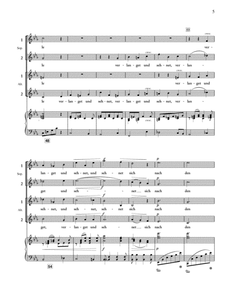 Wie Lieblich sind Deine Wohnungen (from "A German Requiem") for Women's Chorus image number null