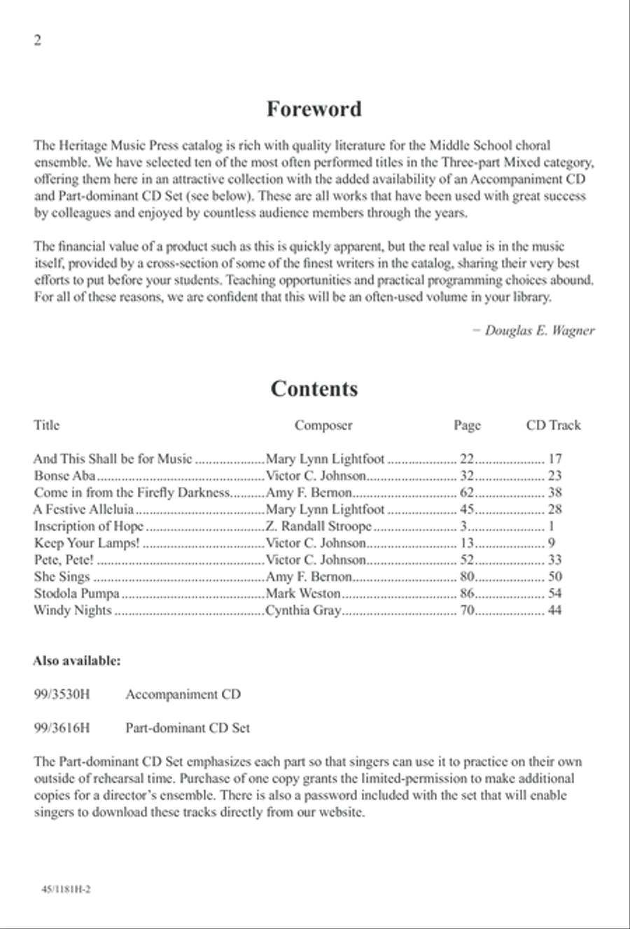Contemporary Choral Classics 3-Part scores gallery preview page 2