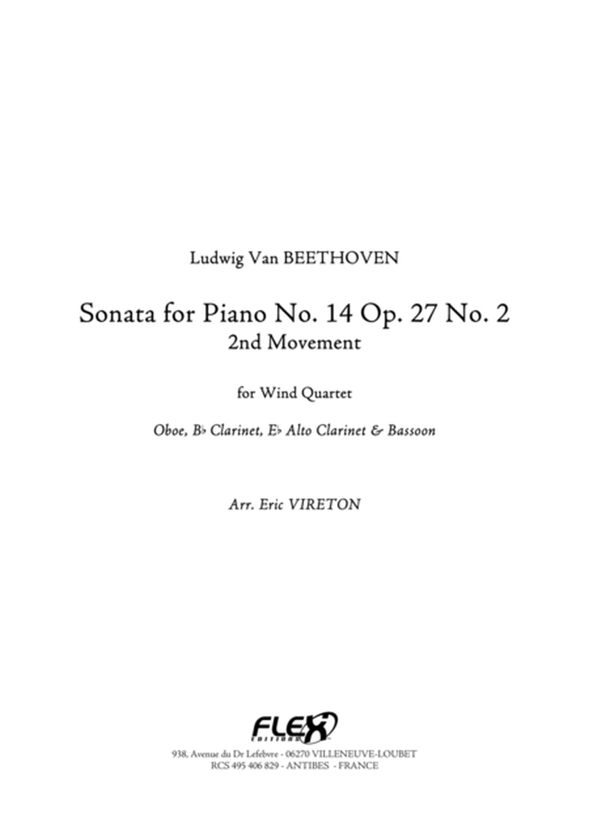 Sonata for Piano No. 14 Opus 27 No. 2 - 2nd movement image number null
