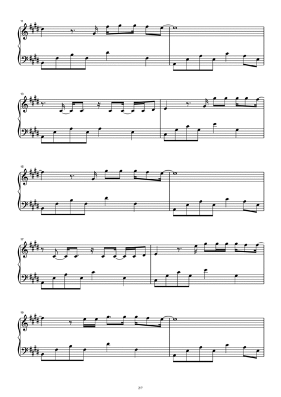 Dehors Dehors Piano Solo scores gallery preview page 2