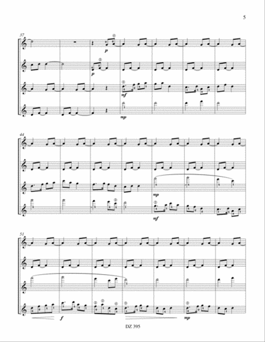 Voyage sur la route de la soie Guitar Ensemble scores gallery preview page 5