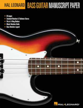 Book cover for Hal Leonard Bass Guitar Manuscript Paper