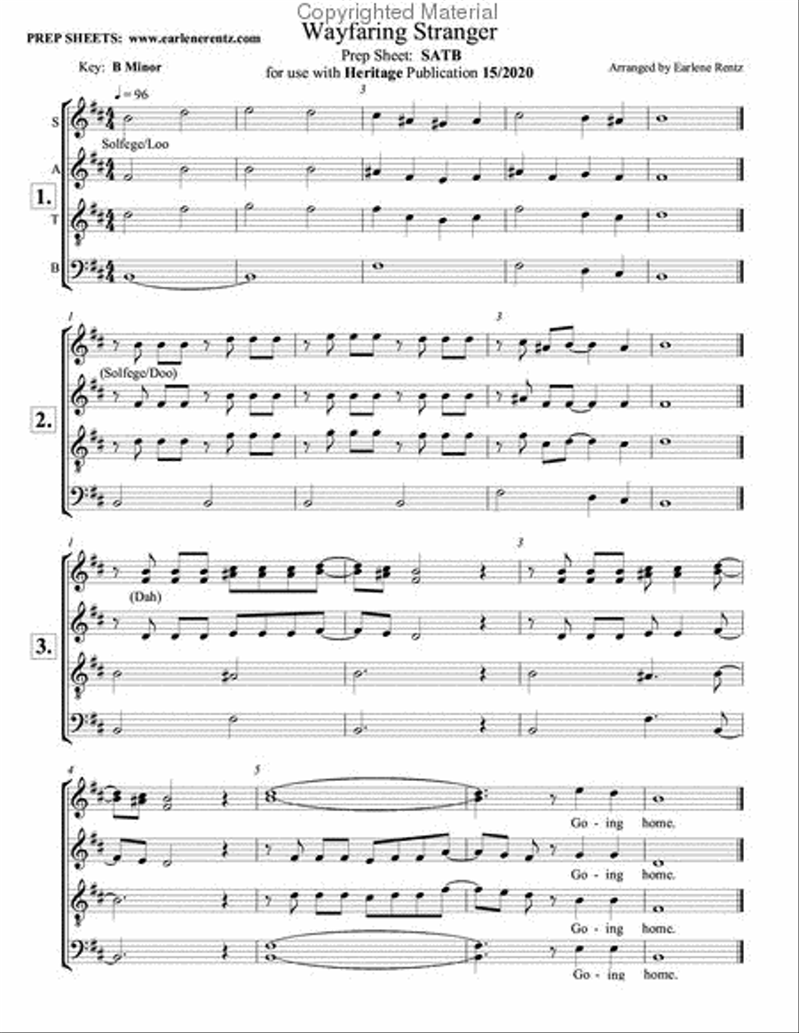 Wayfaring Stranger 4-Part scores gallery preview page 2