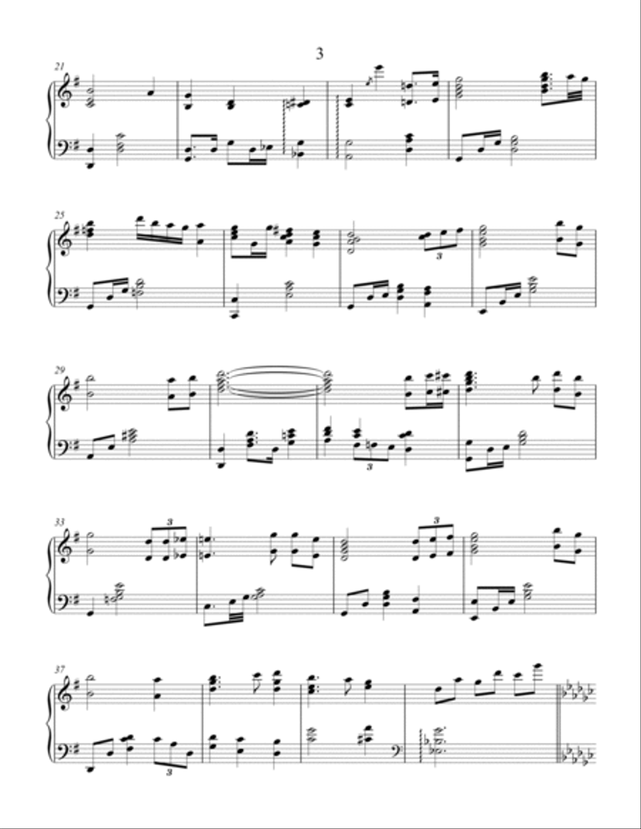 Amazing Grace - Piano Solo arrangement by Kathleen Holyoak Piano Solo scores gallery preview page 3