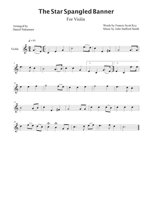 The Star Spangled Banner (For Violin)