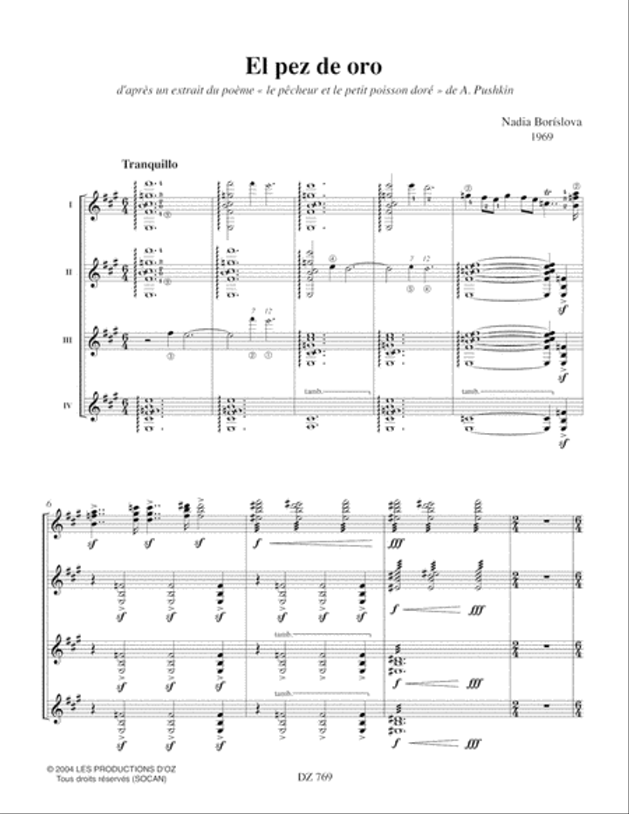 El pez de oro Guitar Ensemble scores gallery preview page 3