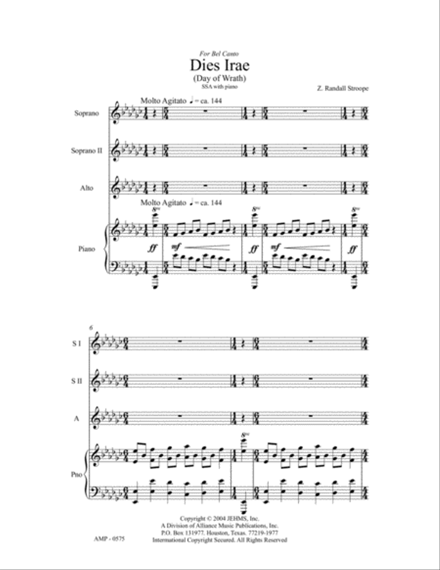 Dies Irae SSA scores gallery preview page 7
