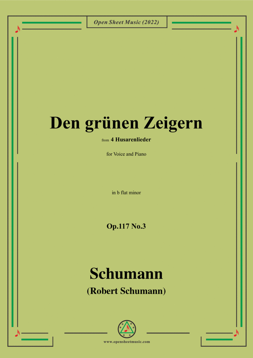 Schumann-Den grunen Zeigern,Op.117 No.3,in b flat minor image number null