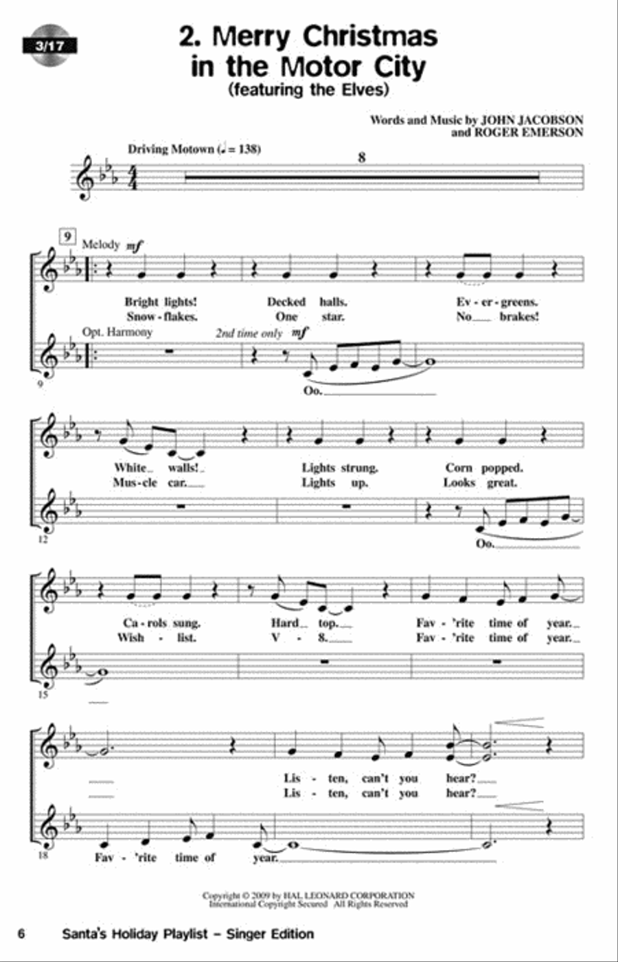 Santa's Holiday Playlist Santa's Holiday Playlist Choir scores gallery preview page 2