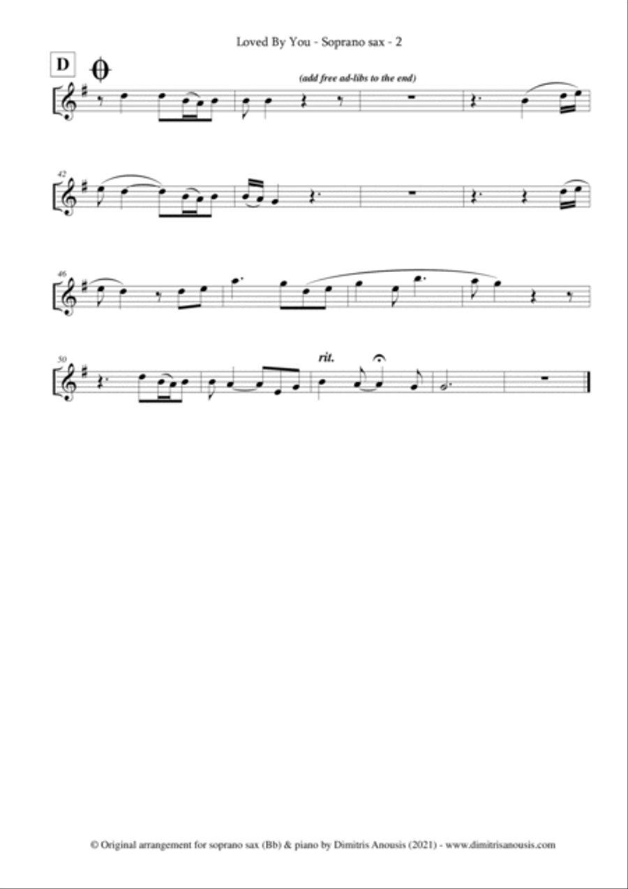 Loved By You Soprano Saxophone scores gallery preview page 4