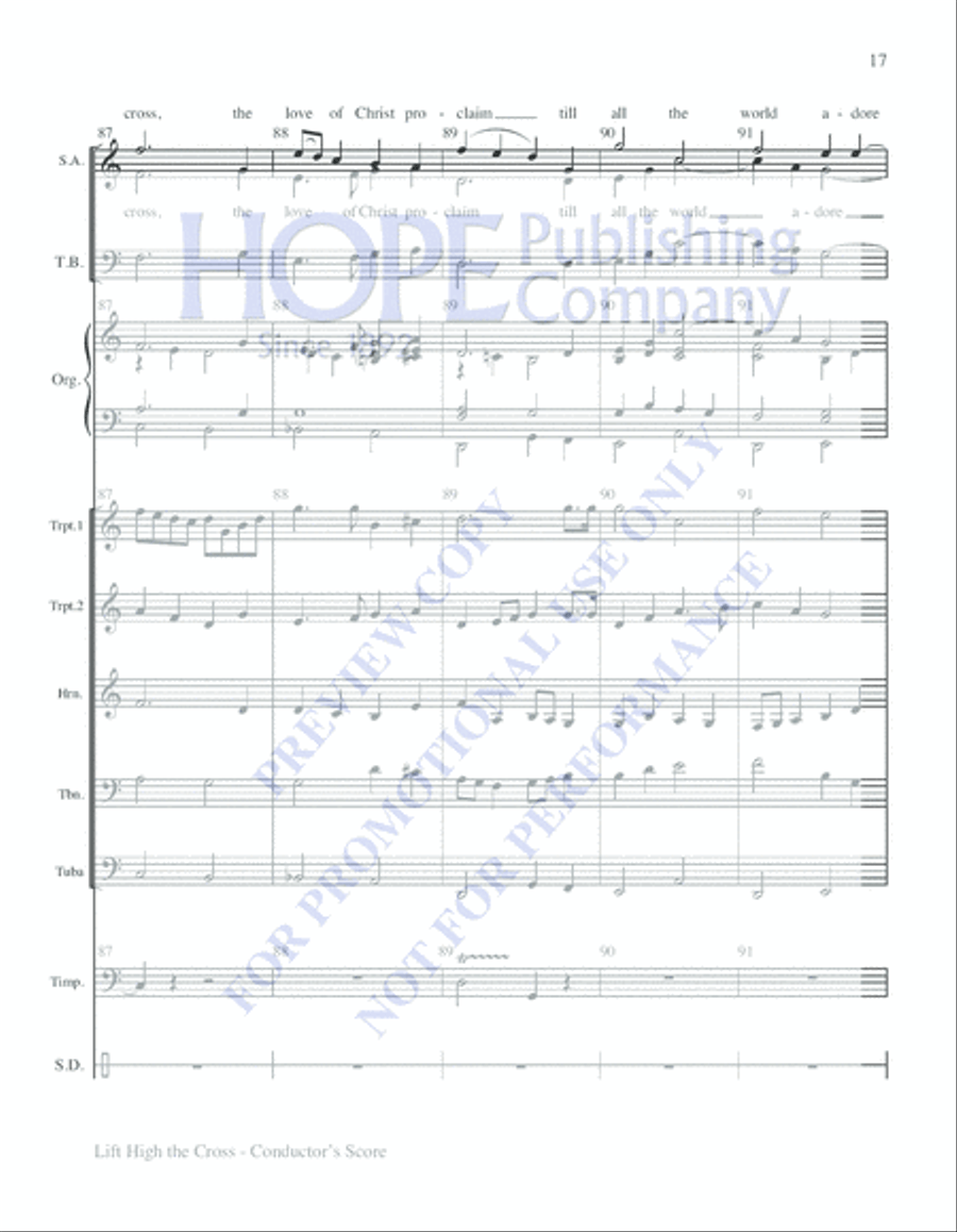 Lift High the Cross 4-Part scores gallery preview page 17