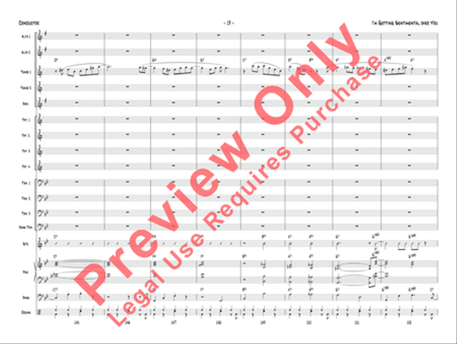 I'm Getting Sentimental Over You Jazz Ensemble scores gallery preview page 22