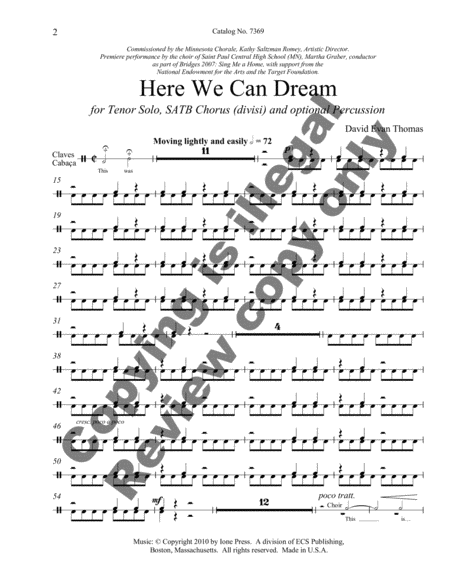 Here We Can Dream (Instrumental Parts)